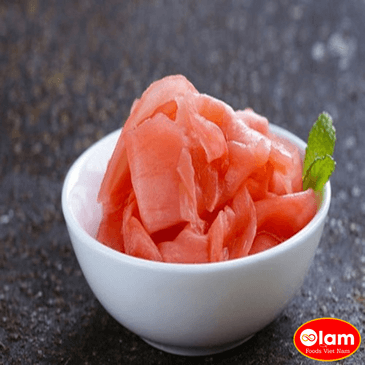 Gừng Hồng Ngâm / Pickled Young Ginger Root  Sushi Ginger Gari - 新 生姜 の 甘 酢 漬 け (ガ リ)