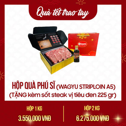 HỘP QUÀ PHÚ SĨ (WAGYU STRIPLOIN A5)