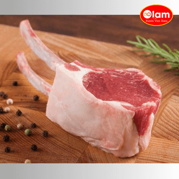 Lamb Rack Frenched Cap On Blade Out Frozen (Sườn cừu cắt kiểu Pháp)