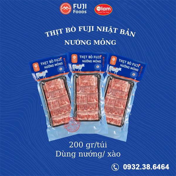 Thịt bò fuji nướng mỏng 200g (gói)